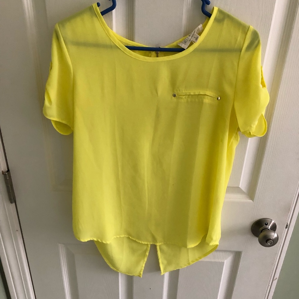 Yellow top with fun gold zipper